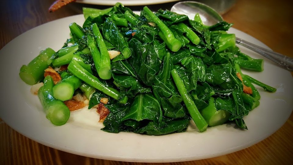 Chinese Broccoli with Dry Fish